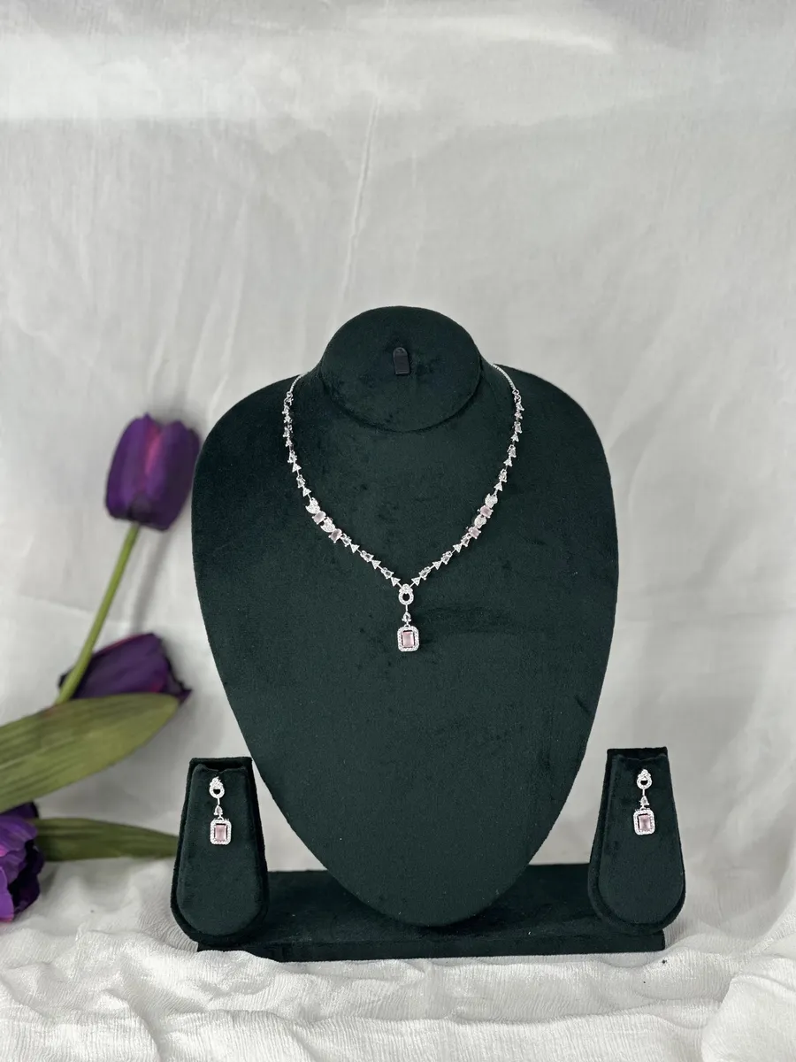 baby-pink-american-diamond-necklace