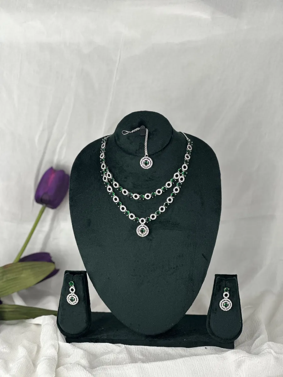 forest-green-american-diamond-necklace