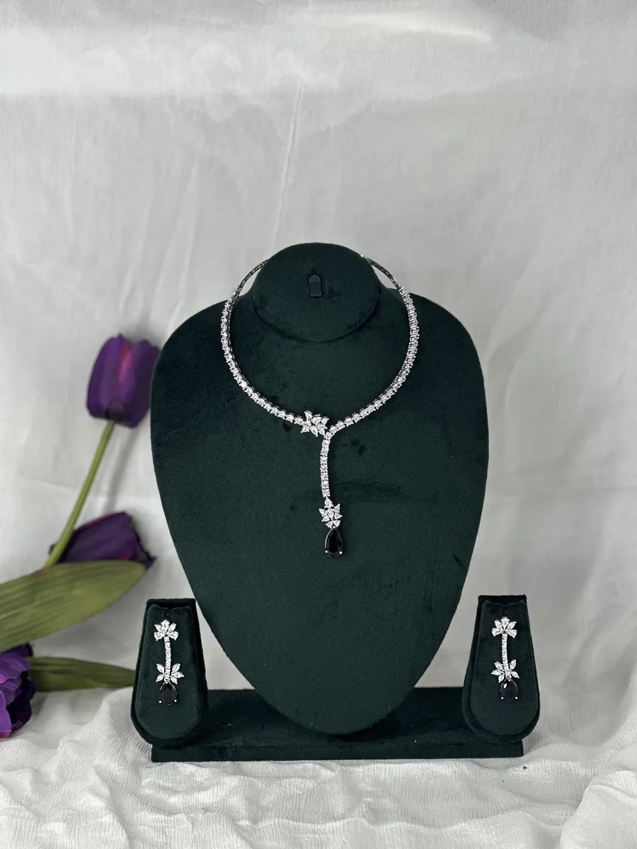 Princess Gem American Diamond Necklace